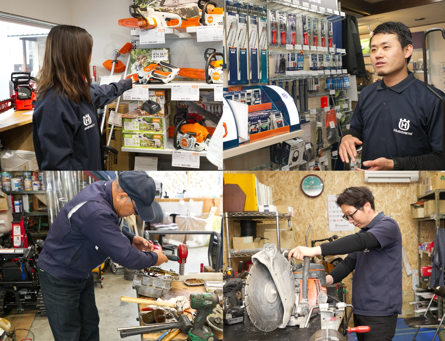 タニグチ商会のスタッフたちの作業風景